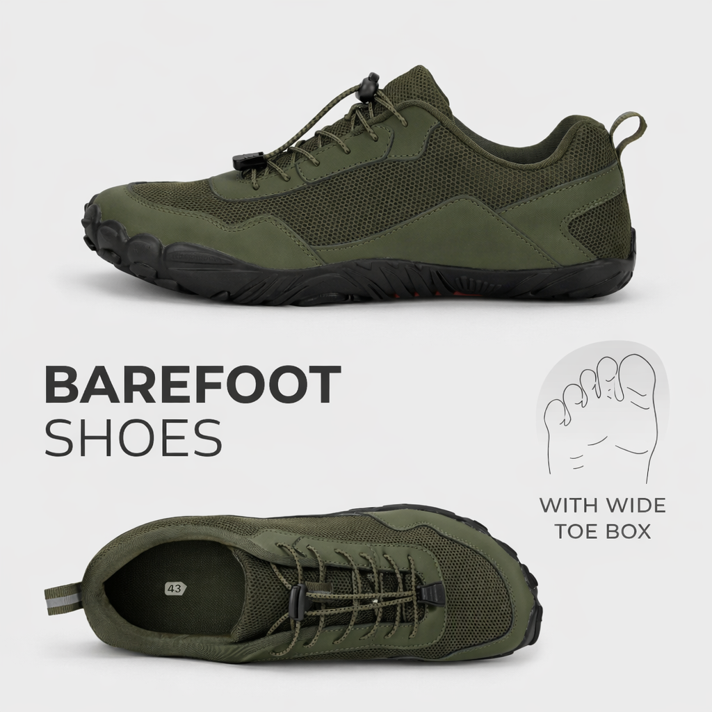 Aura Trail Performance Barefoot Sneaker in Khaki