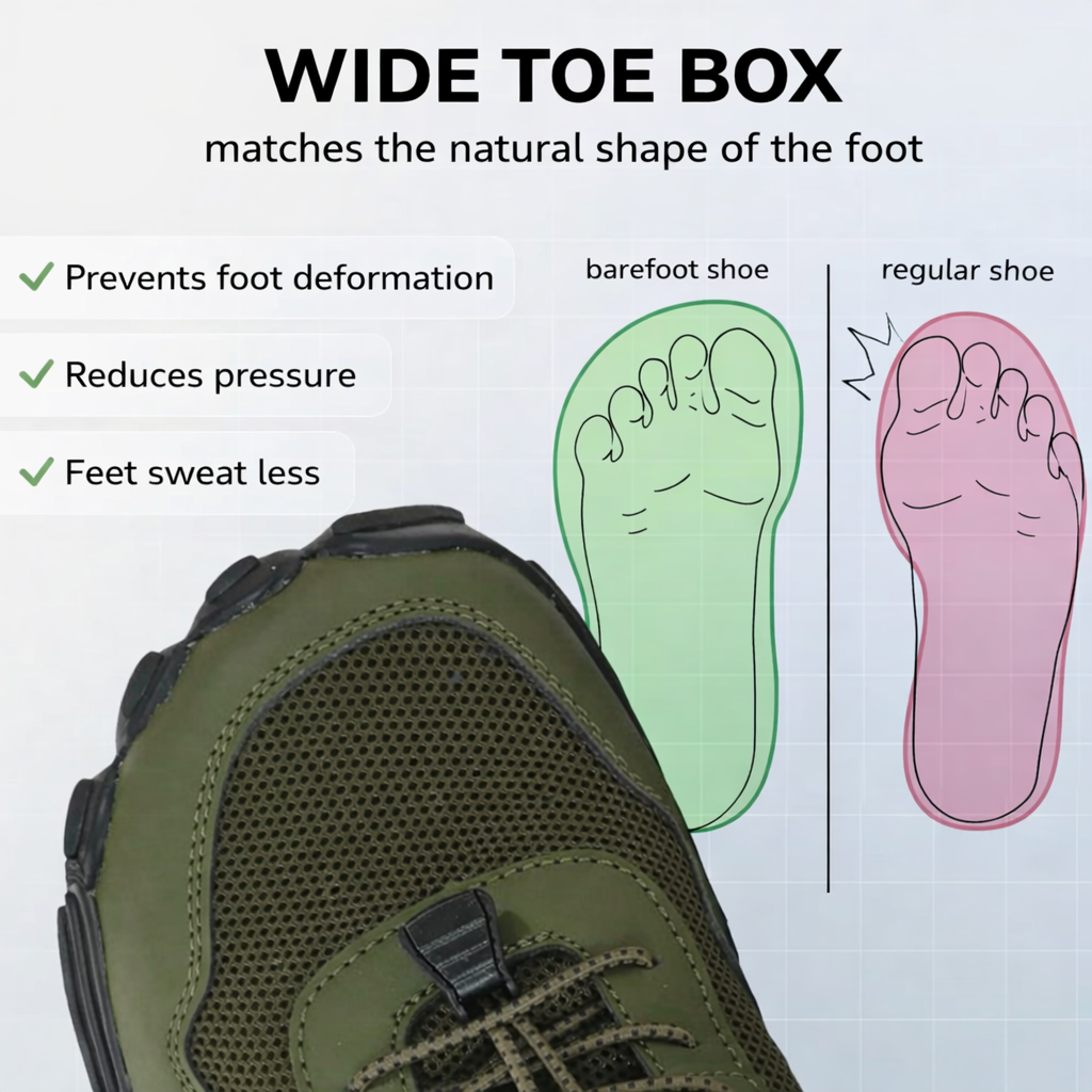 Aura Trail Performance Barefoot Sneaker in Khaki