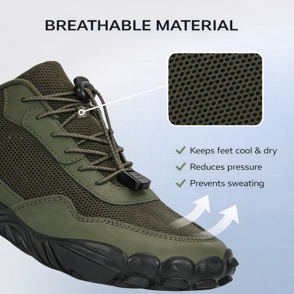 Aura Trail Performance Barefoot Sneaker in Khaki